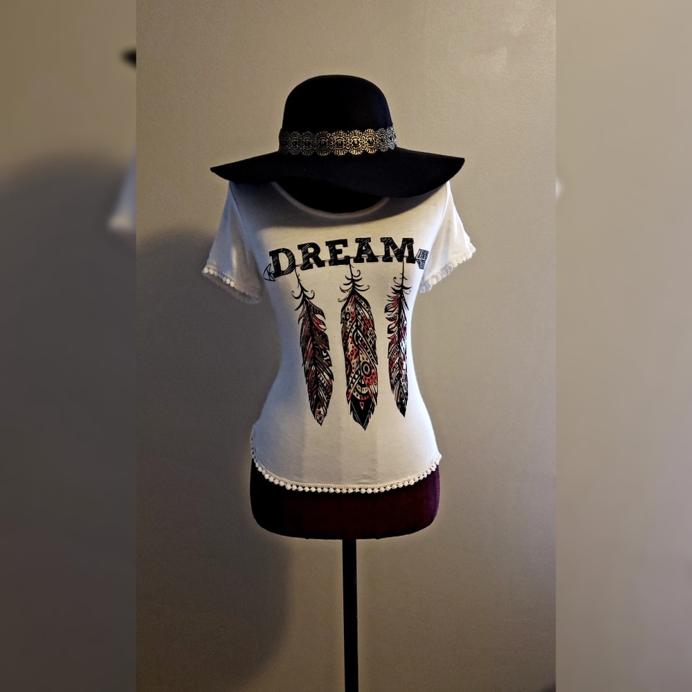 Blue Planet graphic tee, cream, bl, red color, L